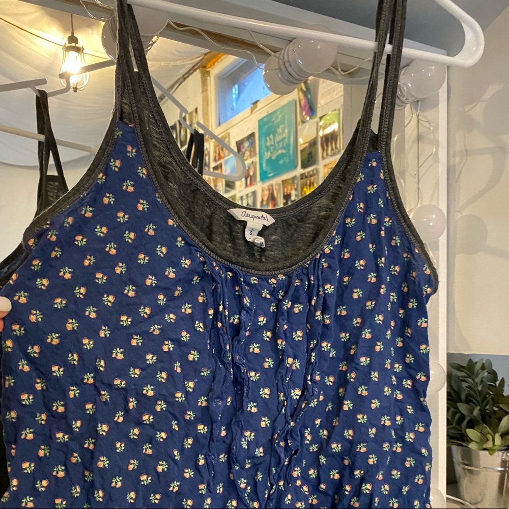 Navy and grey tank top